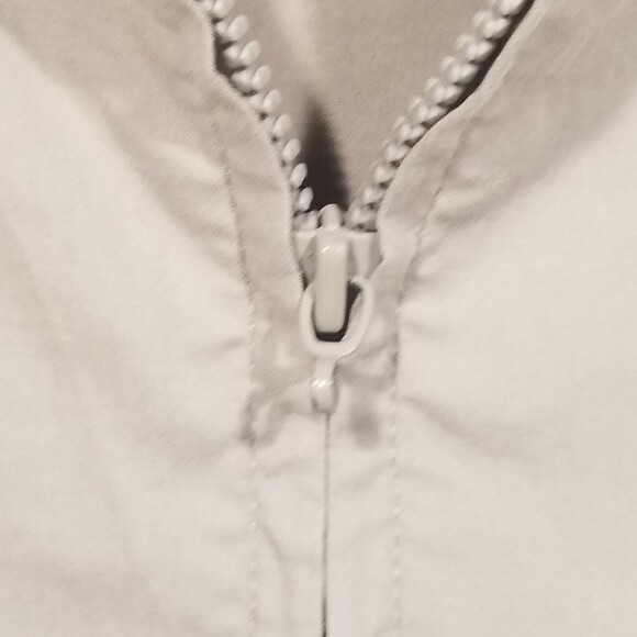 EILEEN FISHER PL Petite Stretch Cotton Jersey Jacket Full Zip Sweatshirt Khaki - Picture 7 of 7